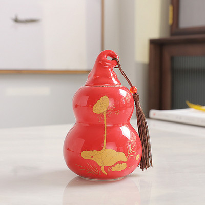 Pielāgota keramikas ķirbju tējas Caddy ķīniešu Pu'er tējas kastīte tējas trauks virtuves garšvielu konfekšu uzglabāšanas tvertne mājas dekorēšanai