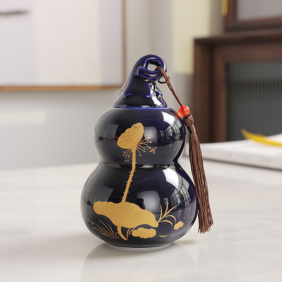 Pielāgota keramikas ķirbju tējas Caddy ķīniešu Pu'er tējas kastīte tējas trauks virtuves garšvielu konfekšu uzglabāšanas tvertne mājas dekorēšanai