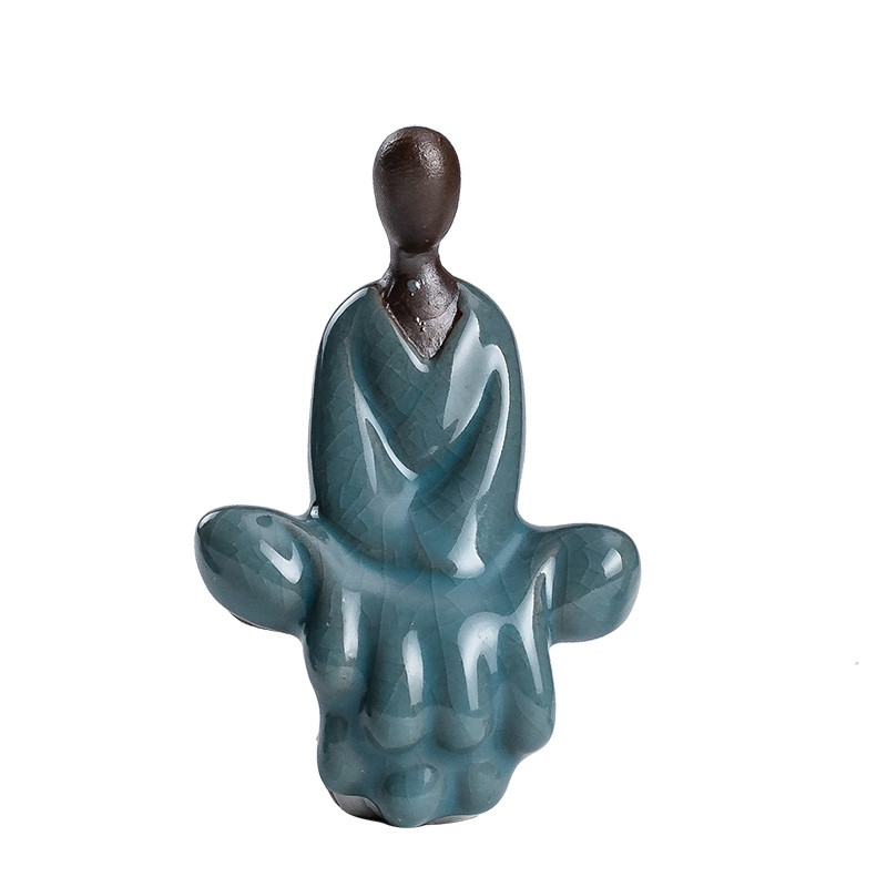 Mazā mūka figūras forma keramikas rotājumi tēja mājdzīvnieku rotājumi, ar rokām gatavoti tējas galda piederumi, modes preču trauki ZC579