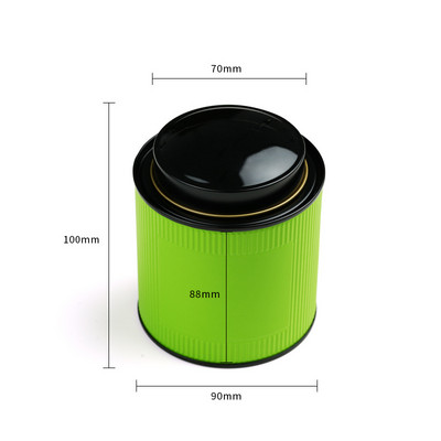 Tējas kārbas beramajai tējai ar vāku - Brīvas tējas uzglabāšana Virtuves kārbas Metāla, noslēgtas apaļas burkas organizators kafijai, konfektēm, tējai