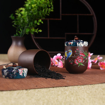 Yixing Purple Clay βάζο τσαγιού oolong Tieguanyin δοχεία ταξιδιού κουτί αποθήκευσης σε φακελάκι τσαγιού Φορητό σφραγισμένο τσάι caddy organizer μπαχαρικών