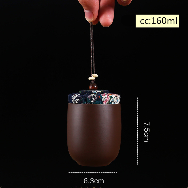 Yixing Purple Clay teásüveg oolong Tieguanyin tárolóedények utazási teászacskó tároló doboz Hordozható lezárt tea caddy fűszerszervező