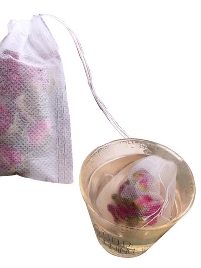 Pārtikas kvalitātes neausta auduma tējas maisiņi 100 gab.