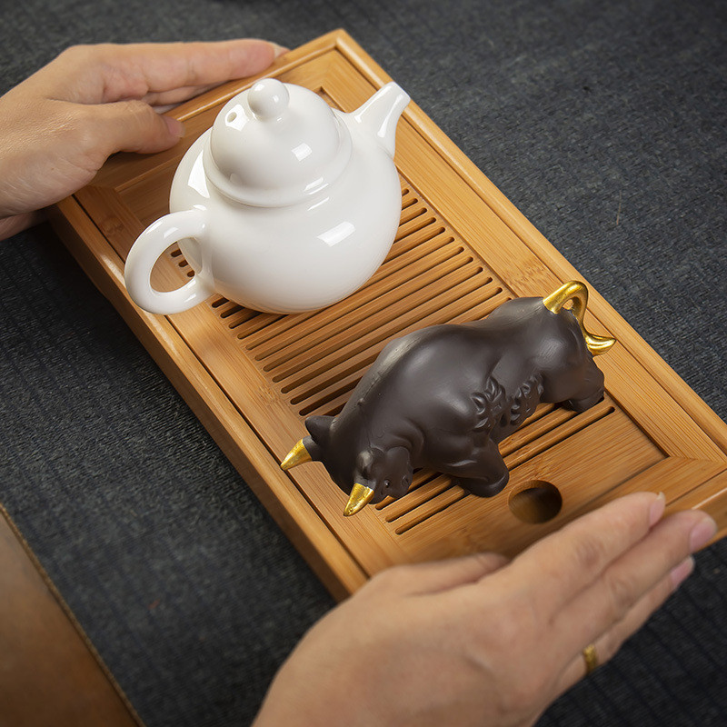 Tējas rotājumi Dekorācija Atbalstāma Lucky Cattle Krāsu maiņa Tēja Mājdzīvnieks Violets Smilšu Tējas piederumi Purpurs Smilšu Liellopu cīņa