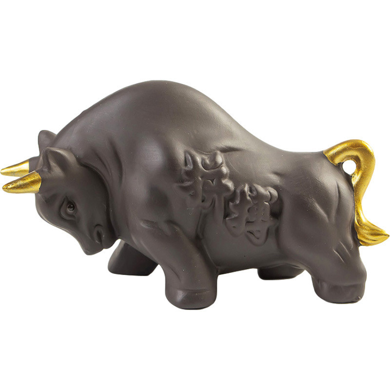 Tējas rotājumi Dekorācija Atbalstāma Lucky Cattle Krāsu maiņa Tēja Mājdzīvnieks Violets Smilšu Tējas piederumi Purpurs Smilšu Liellopu cīņa