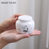 Hordozható kerámia tea Caddy háztartási zárt tartály utazási kávé Nedvességálló üveg Konyhai Fűszertároló eszközök teatartály