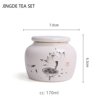 Преносим керамичен чай Caddy Домакинен запечатан резервоар Кафе за пътуване Влагоустойчив буркан Кухня Инструменти за съхранение на подправки контейнер за чай
