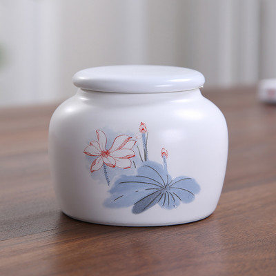 Hordozható kerámia tea Caddy háztartási zárt tartály utazási kávé Nedvességálló üveg Konyhai Fűszertároló eszközök teatartály