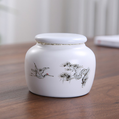 Hordozható kerámia tea Caddy háztartási zárt tartály utazási kávé Nedvességálló üveg Konyhai Fűszertároló eszközök teatartály