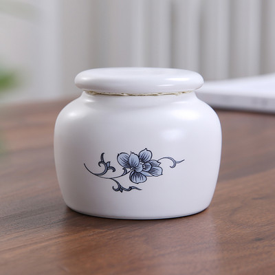 Hordozható kerámia tea Caddy háztartási zárt tartály utazási kávé Nedvességálló üveg Konyhai Fűszertároló eszközök teatartály