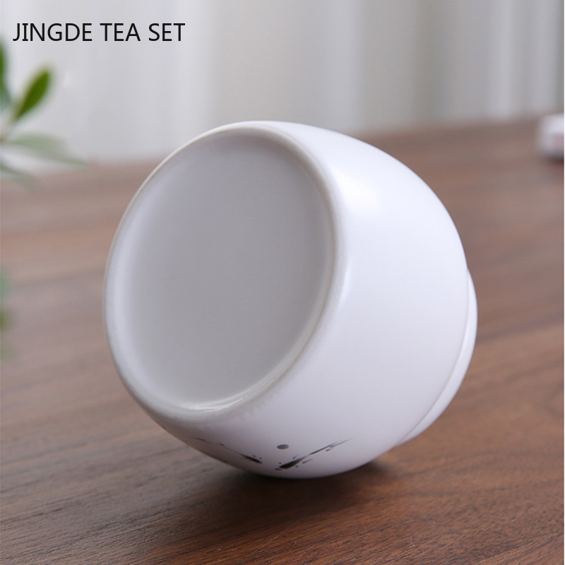 Hordozható kerámia tea Caddy háztartási zárt tartály utazási kávé Nedvességálló üveg Konyhai Fűszertároló eszközök teatartály