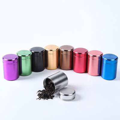 Mini cutie de metal Cutie de depozitare bijuterii Cutie de ceai din oțel inoxidabil Container portabil de călătorie Borcan de zahăr pentru cafea Organizator