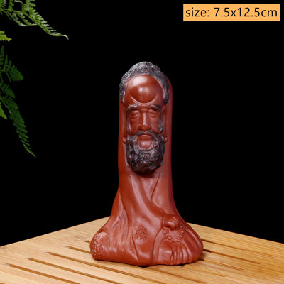 Violeta māla tēla statuja, tēja, mājdzīvnieku rotājums, ar rokām darināts boutique tējas figūriņas dekors Mājas tējas servīzes aksesuāri darbvirsmas dekors