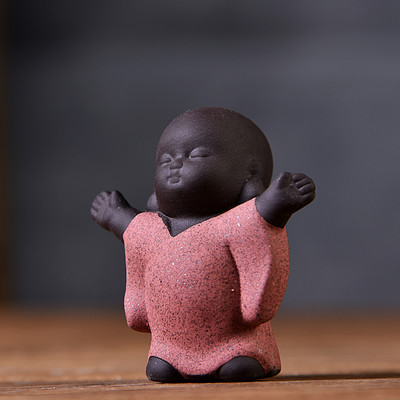 Little Monk Sets Tējas Aksesuāri Tējas Komplekts Violeta Māla Tēja Pet Yixing Budas Decorativos Figuras Ķīniešu Kungfu tējas komplekts