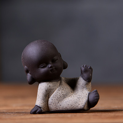 Little Monk Sets Tējas Aksesuāri Tējas Komplekts Violeta Māla Tēja Pet Yixing Budas Decorativos Figuras Ķīniešu Kungfu tējas komplekts