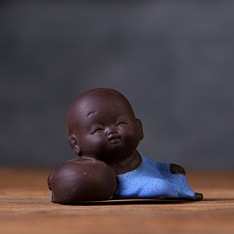 Little Monk Sets Tējas Aksesuāri Tējas Komplekts Violeta Māla Tēja Pet Yixing Budas Decorativos Figuras Ķīniešu Kungfu tējas komplekts