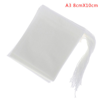 100 vnt. vienkartiniai arbatos maišeliai Arbatos filtrai maišeliai Medvilninis muslino raištelių maišelis, maišelis, arbatos maišelis, virimas, atskiri prieskonių maisto filtrų maišeliai