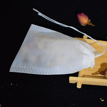100 τμχ 5x7 εκ. Non Woven Fabrics Herb Loose Tea Bolsas de te Άδειο αρωματικό φίλτρο φακελάκια τσαγιού μιας χρήσης με σφραγίδα String Heal