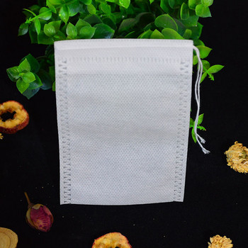 100 τμχ 5x7 εκ. Non Woven Fabrics Herb Loose Tea Bolsas de te Άδειο αρωματικό φίλτρο φακελάκια τσαγιού μιας χρήσης με σφραγίδα String Heal