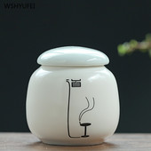 1vnt Mažas baltas porcelianinis namas Ganoderma lucidum arbatos kavos pupelių sausainių saldainiai sandariai uždarytos skardinės piliulių milteliai keraminė laikymo talpa