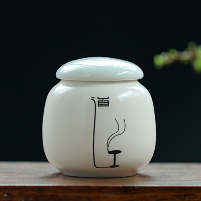 1vnt Mažas baltas porcelianinis namas Ganoderma lucidum arbatos kavos pupelių sausainių saldainiai sandariai uždarytos skardinės piliulių milteliai keraminė laikymo talpa