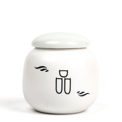 1vnt Mažas baltas porcelianinis namas Ganoderma lucidum arbatos kavos pupelių sausainių saldainiai sandariai uždarytos skardinės piliulių milteliai keraminė laikymo talpa