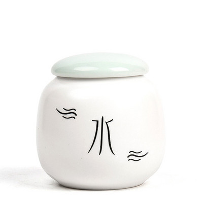 1vnt Mažas baltas porcelianinis namas Ganoderma lucidum arbatos kavos pupelių sausainių saldainiai sandariai uždarytos skardinės piliulių milteliai keraminė laikymo talpa