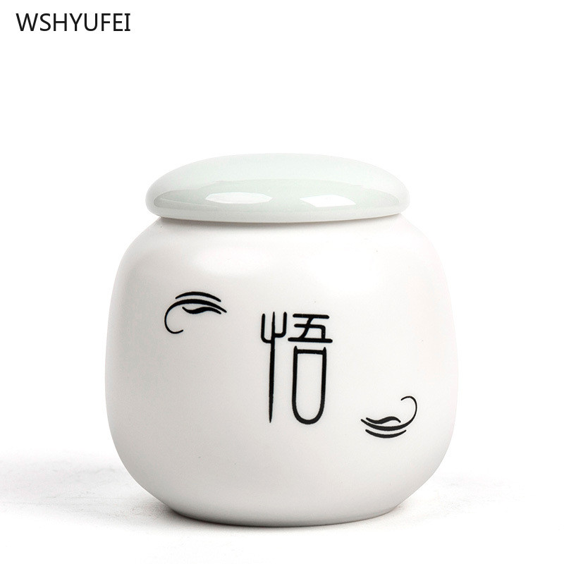 1vnt Mažas baltas porcelianinis namas Ganoderma lucidum arbatos kavos pupelių sausainių saldainiai sandariai uždarytos skardinės piliulių milteliai keraminė laikymo talpa