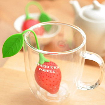 Силиконов инфузер за ягодов чай Торбичка за чай Чайник Цедка за чаени листа Държач за топка Филтър за билкови подправки Инструмент за чайник 7D