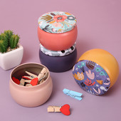 Európai mini tárolódoboz édességdoboz snacktároló doboz teáskanna lezárt tartály fedéllel vasdoboz