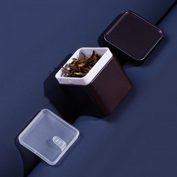 Практична тенекия за чай Дълъг живот Защита от ръжда 7 цвята Празна Тенекия за съхранение Спестяваща място Кофа за чай Устойчива на корозия