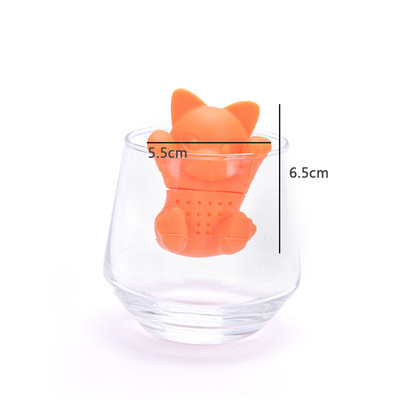 1 gab kaķa formas tējas maisiņš pārtikas kvalitātes lapu garšaugu garšvielu filtrs tējas infuser sietiņi Radošs filtrs, vaļīgs silikona difuzors