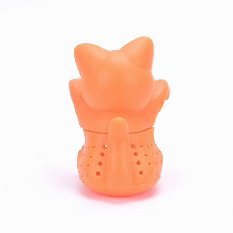 1 gab kaķa formas tējas maisiņš pārtikas kvalitātes lapu garšaugu garšvielu filtrs tējas infuser sietiņi Radošs filtrs, vaļīgs silikona difuzors