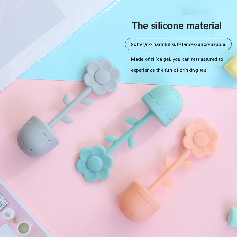 Virtuves piederumi tējas sietiņš pārtikas kvalitātes silikagela tējas sietiņš saulespuķu formas tējas sietiņš alus vārīšanas plīts