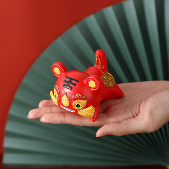 Year of the Tiger Lucky Mascot Wealth Στολίδια Φενγκ Σούι για διακόσμηση γραφείου και σπιτιού που αλλάζει χρώμα για κατοικίδιο τσαγιού Ιδανικό για τους λάτρεις του τσαγιού