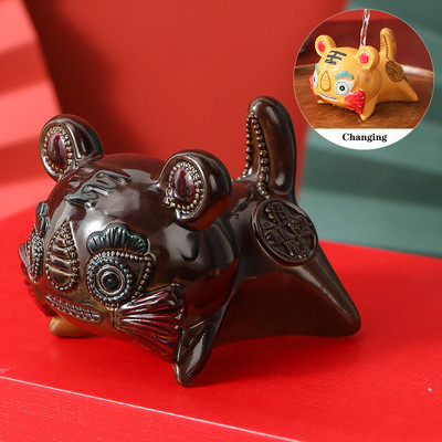 A tigris éve Szerencsés kabalája Gazdagság Feng Shui Díszek irodai és lakberendezési színváltoztató teásállat Ideális tea szerelmeseinek
