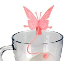 Karstā izpārdošana Butterfly tējas maisiņi, sietiņi, silikona filtrs, iesmidzinātājs, silīcija dioksīds Jauki tējas maisiņi tējas un kafijas dzērieniem Bezmaksas piegāde preces