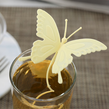 Hot Sale Butterfly Tea Bags Strainers Φίλτρο σιλικόνης Infuser Silica Cute φακελάκια τσαγιού για σκεύη για τσάι και καφέ Δωρεάν αποστολή Ειδών