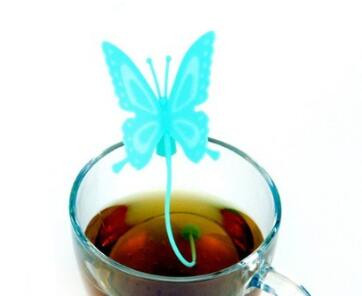 Karstā izpārdošana Butterfly tējas maisiņi, sietiņi, silikona filtrs, iesmidzinātājs, silīcija dioksīds Jauki tējas maisiņi tējas un kafijas dzērieniem Bezmaksas piegāde preces