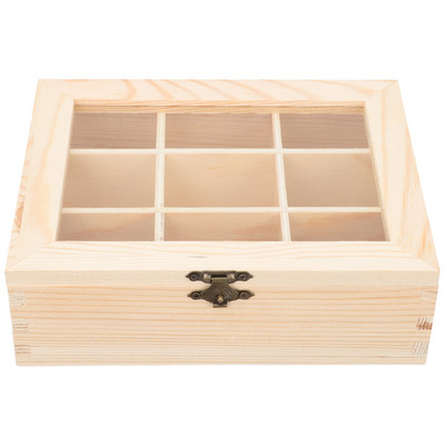 Органайзер за сервиз за чай Чанти Дървена стойка за витрини Чекмеджета за кафе Кутия за съхранение на етерични масла