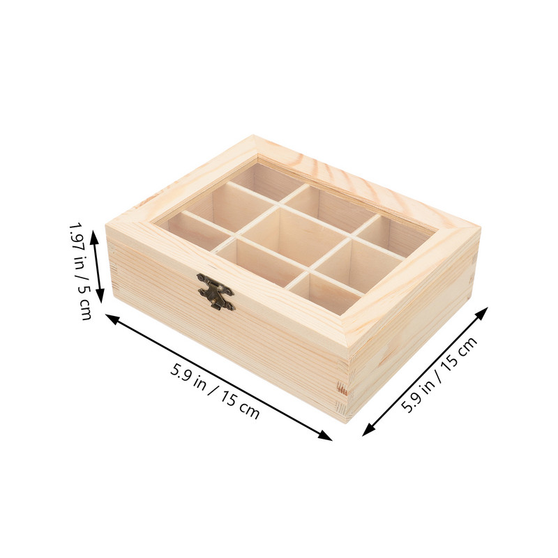 Органайзер за сервиз за чай Чанти Дървена стойка за витрини Чекмеджета за кафе Кутия за съхранение на етерични масла
