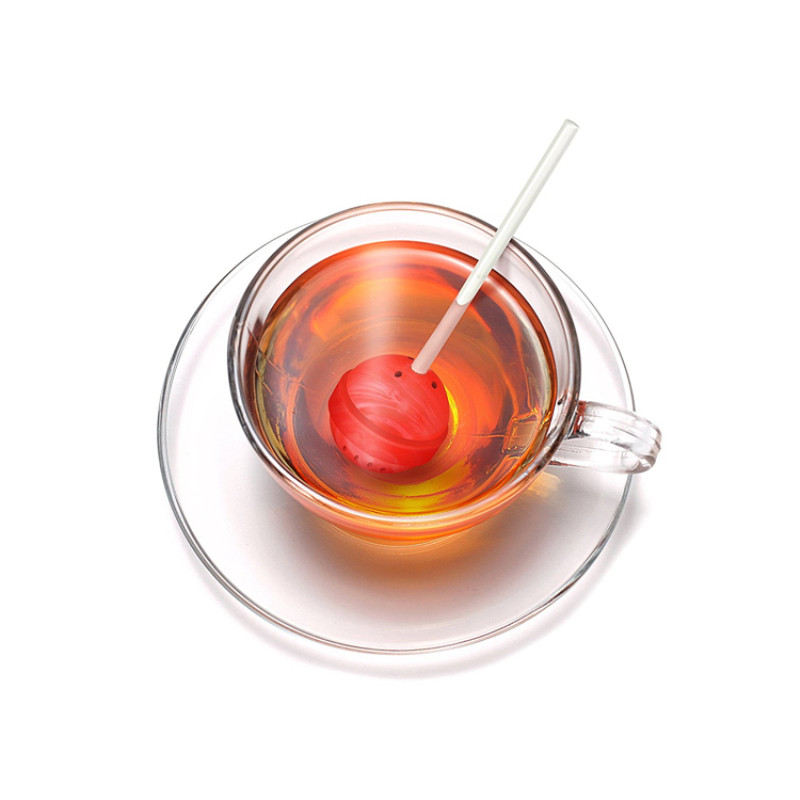 Öt színű szilikon édes tea infuser Candy nyalóka laza levelű bögre, laza levelű bögre szűrő csésze meredekebb teához és kávéhoz