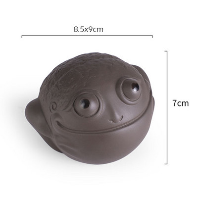 Lila Agyag Tea Kisállat Díszek Aranyos Béka Tea játék Kézműves Kis Béka Tea Asztali Díszek Teáskészlet Kiegészítők