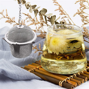 5 размера Цедки от неръждаема стомана Настойка за чай Заключваща се Цедка за чай с подправки Мрежеста настойка Филтър за чай Цедки Кухненски аксесоари