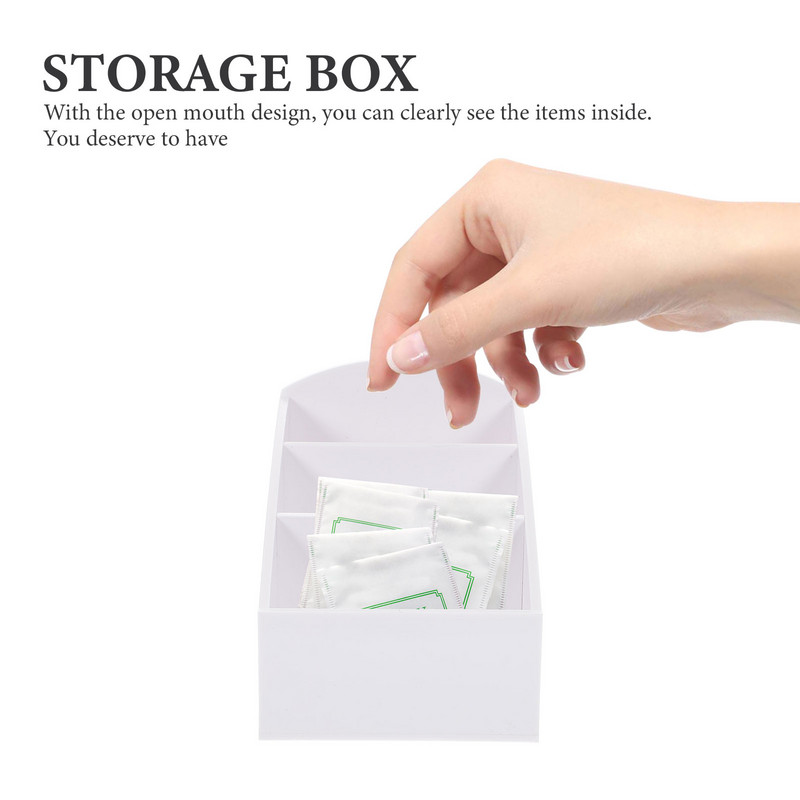 Office Decore Spice Rack kafijas stacija Adornment Inn Countertop Organizer Cukura maisiņu kastīte balti akrila organizatori