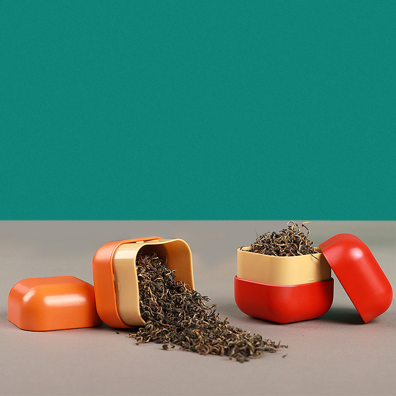 1 tk mini-tina hoiukarbi tee säilitusmahutid õhukindlate kaantega Mini kaasaskantav kast, küünal suletud purkide valmistamiseks lahtiselt ladustamiseks