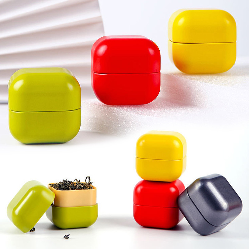 1 tk mini-tina hoiukarbi tee säilitusmahutid õhukindlate kaantega Mini kaasaskantav kast, küünal suletud purkide valmistamiseks lahtiselt ladustamiseks