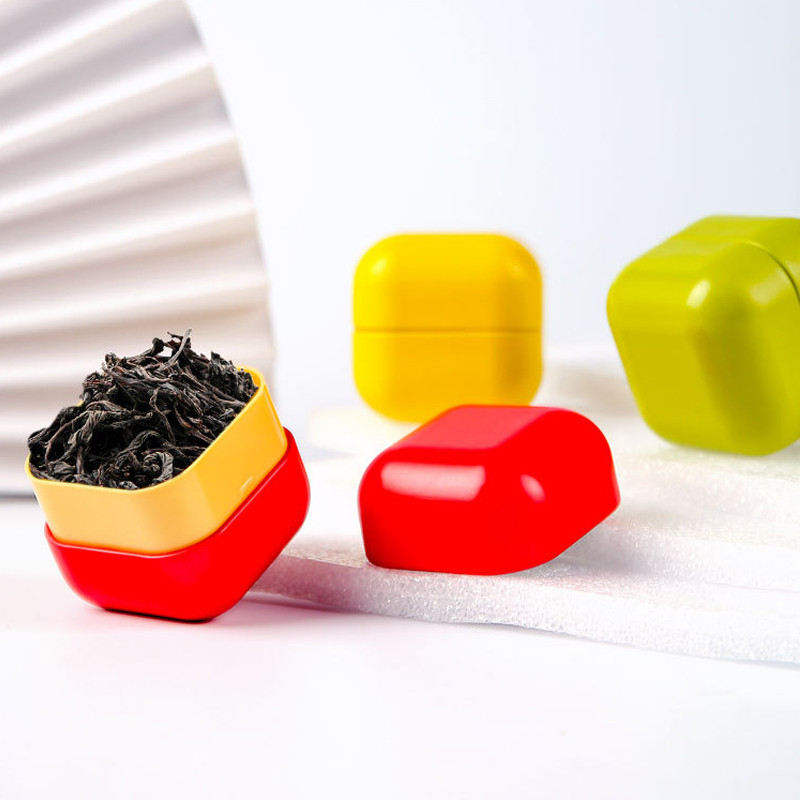 1 tk mini-tina hoiukarbi tee säilitusmahutid õhukindlate kaantega Mini kaasaskantav kast, küünal suletud purkide valmistamiseks lahtiselt ladustamiseks