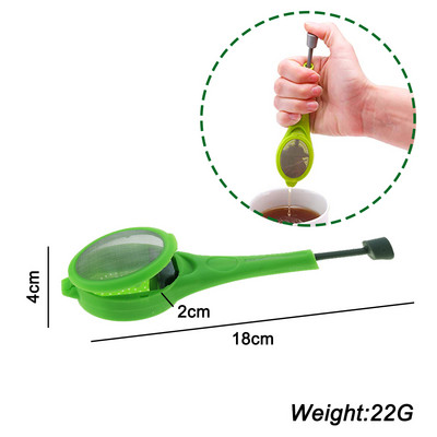 1PC 22G Push Type Atkārtoti lietojams tējas kafijas sietiņš Veselīgas pārtikas kvalitātes garša Total Infuser maisīšanas prese Plastmasas termostabilitāte