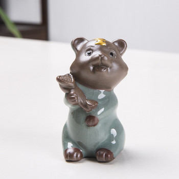 Κεραμικά Tea Pet Year of the Tiger Lucky Mascot Figurines, Cute Kung Fu Tea Crafts for Tea Room/Home/Car Decoration Tea Lover